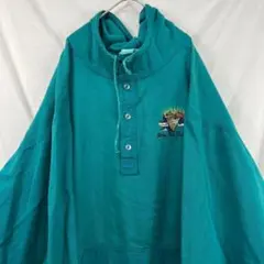 90s natures gallery コットン パーカー ターコイズ