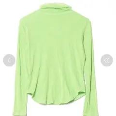 コットン100% ライトグリーン 長袖Tシャツ FREEサイズ