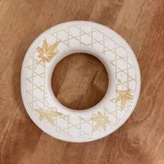弓道 弦巻 つるまき 白 金彩 紅葉柄 プラスチック製