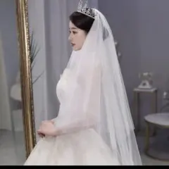 ウェディングベール ロング シンプル 3M 結婚式ベール