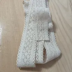 レースリボン 綿100%　長さ：3.2ｍ　幅：4.5cm