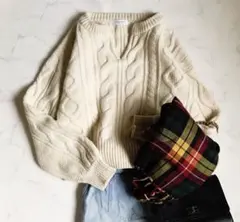 【ららら様専用】ビューティアンドユース　ウール　アラン　ケーブル　ニット