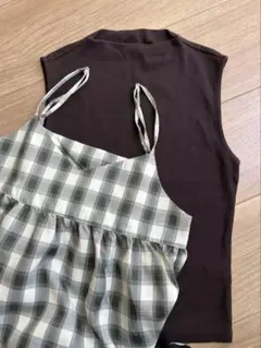 GU ノースリーブ　ブラウンのサムネイル