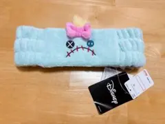 Disney スティッチ　スクランプ　ヘアバンド 水色