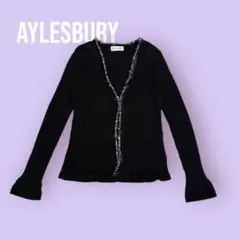 AYLESBURY Vネック カーディガン ブラック Mサイズ S-1609