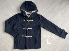 新品　メンズLサイズ　ネイビー ダッフルコート フード付き