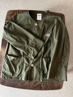 DANTON ノーカラージャケット カーキ 36サイズ　※値上げの可能性あり