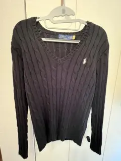Polo Ralph Lauren 黒 ケーブルニット セーター XS