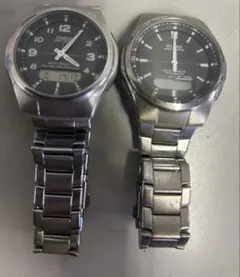 CASIO WAVE CEPTOR メンズ腕時計 2本セット 電波ソーラー