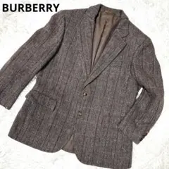 BURBERRY ヘリンボーン2Bテーラードジャケット　ブラウン
