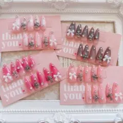 ネイルチップ クロム風 4種