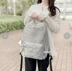 新品未使用しまむらCocoビジュー付き多機能リュック ベージュのサムネイル
