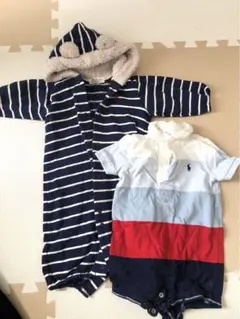 ポロラルフローレン　男の子　子供服　カバーオール　ロンパース　12M