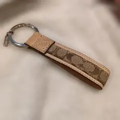 【COACH】コーチ シグネチャー キーホルダー キーリング レザー キャンバス