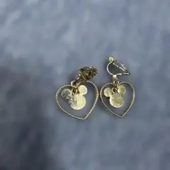 ミッキーマウス ハート型イヤリング