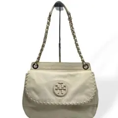 Tory Burch マリオン　ショルダーバッグ　アイボリー　チェーン