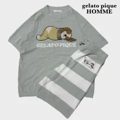 美品 gelato pique HOMME エアリーモコドッグジャガード セット