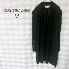 コズミックゼル 袖レース ロングカーディガン ブラック（9）ポリエステル