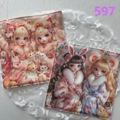 scrunchy♡handmade【ハンカチ597】