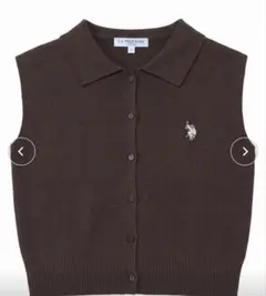 試着のみ【U.S. POLO ASSN】襟付き ノースリーブニット ⭕️匿名配送