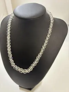 な*お様 水晶？ネックレス　留め具シルバー刻印