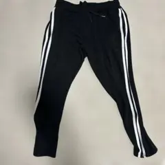 ブラックジョガーパンツ サイドストライプ