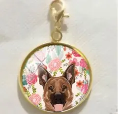 オーダーメイド可能 キーホルダーチャーム シェパード