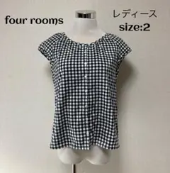 four rooms ノースリーブ チェックシャツ 2