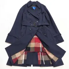 希少XL ブルーレーベルクレストブリッジ トレンチコート ライナー ネイビー