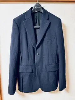 美品コムデギャルソンオムドゥ　セットアップ　ポリ縮　紺　2020 S