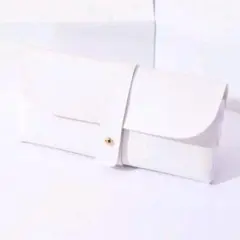 新品　サングラスケース　メガネケース　クラシック　ホワイト　シンプル　おしゃれ