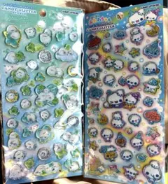 キャンディグリッターステッカー　あわわちゃん　シマエナガ　2枚セット