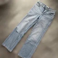 ZARA ストレートデニム ライトブルー ダメージ加工