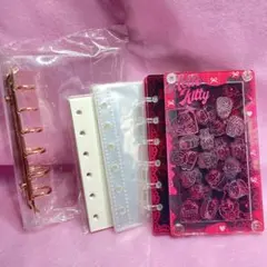 A７　キティ　シャカシャカ手帳　シール帳　バインダー　リフィル　ハローキティ