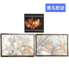鬼滅の刃 ダイニングお楽しみくじ フィルム風クリアカード、ポスカ義勇、猗窩座3点