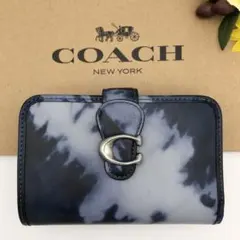 COACH ★大人気★ タビーミディアム ウォレット ミッドナイトネイビー 新品