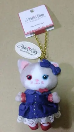 USJ ハローキティ ぬいぐるみキーホルダー リアルねこ