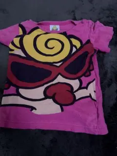 キャラクター プリント ピンク Tシャツ