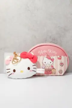 ［ハローキティ］新品未使用　チャーム＋ポーチ　2点セット　サンリオ x しまむら