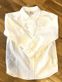 白長袖シャツ 130 フォーマルにも