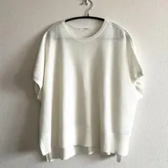 OPAQUE.CLIP メッシュ編み 半袖ニット