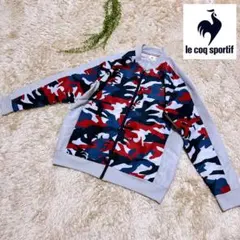 【未使用品】ルコックスポルティフ　ゴルフ　ジャケット　Oサイズ　迷彩　総柄