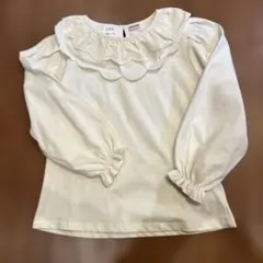 ZARA クリーム色 フリル長袖シャツ 5-6歳