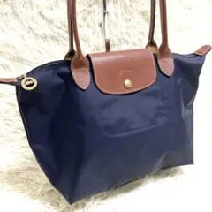 ロンシャン トートバッグ ルプリアージュ ネイビー L 大容量 折りたたみ 可能