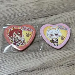アイドリッシュセブン Riku Tenn ハート型缶バッジ 2個セット