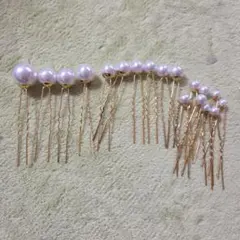 パール 髪飾り 18個