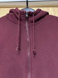 UNIQLO バーガンディ ボア フルジップパーカー Lサイズ