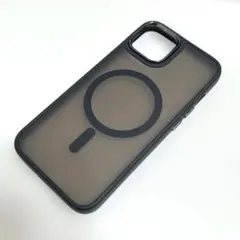 MagSafe対応 グレー半透明iPhone14 ケース