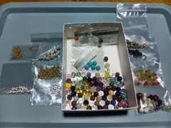 天然石90個以上 ビーズなど　新品中古混まとめ受りセット