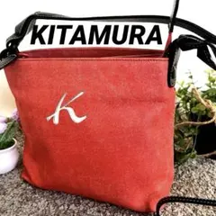 Kitamura キタムラ 2WAY ショルダーバッグ ハンドバッグ 赤Kロゴ